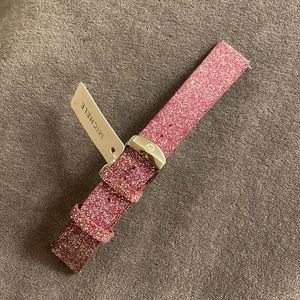 NWT Michele purple sparkly leather watch band